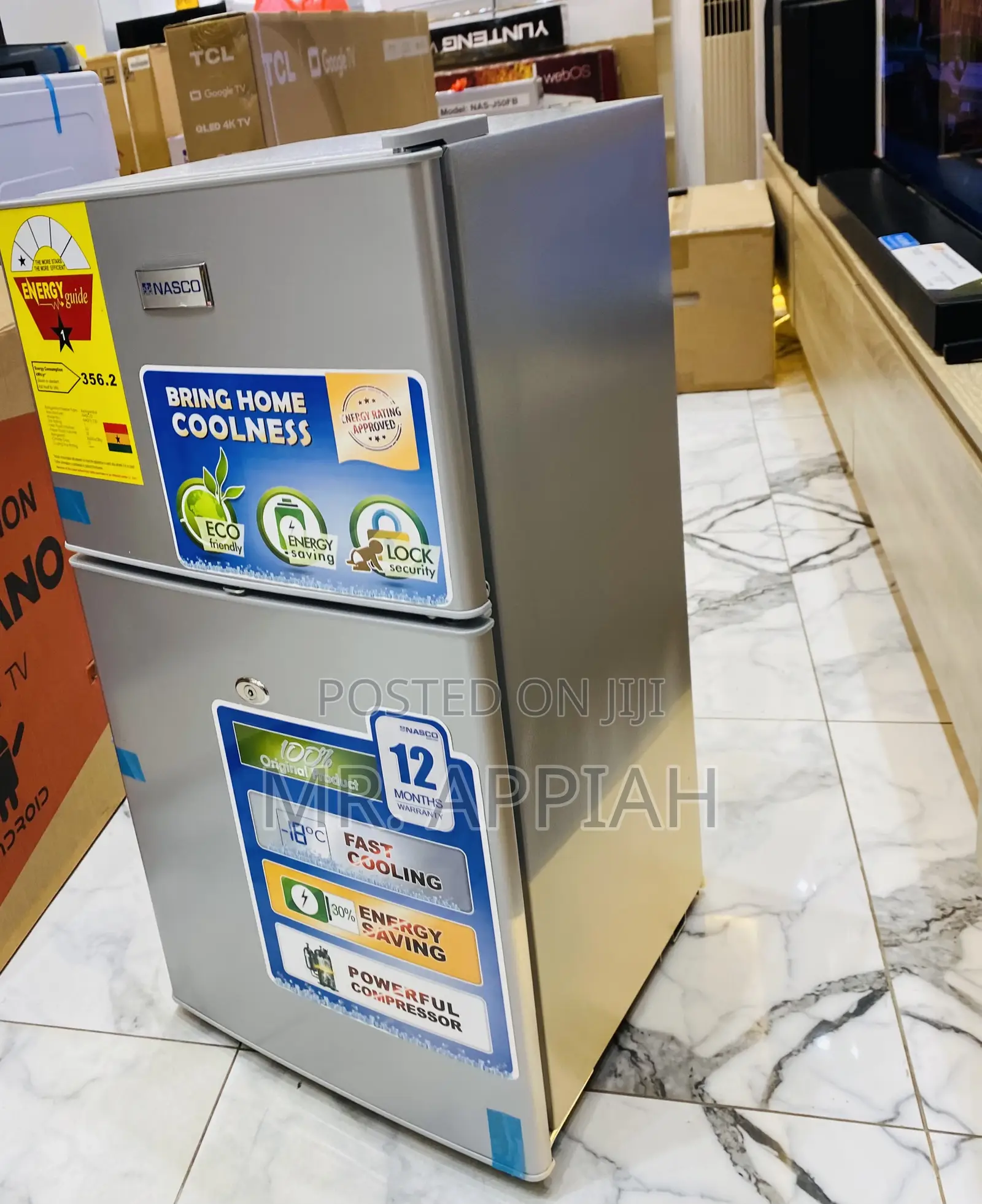 Nasco Nasf2-120 Nasco Table Top Fridge(Gray).