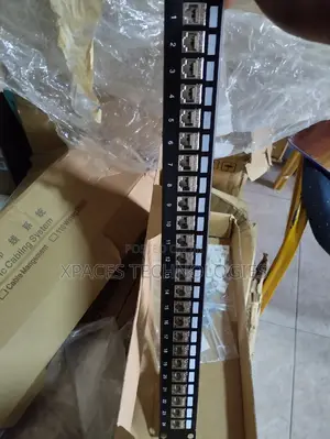 Cat6a 24 Port Patch Panel PASSTHROUGH, Fully Loaded