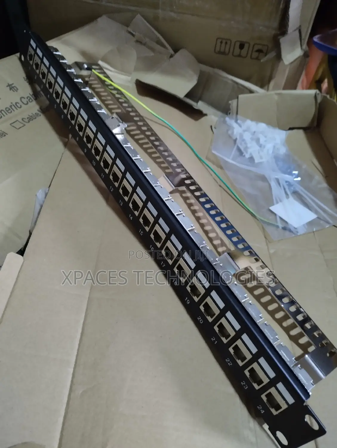 Cat6a 24 Port Patch Panel PASSTHROUGH, Fully Loaded