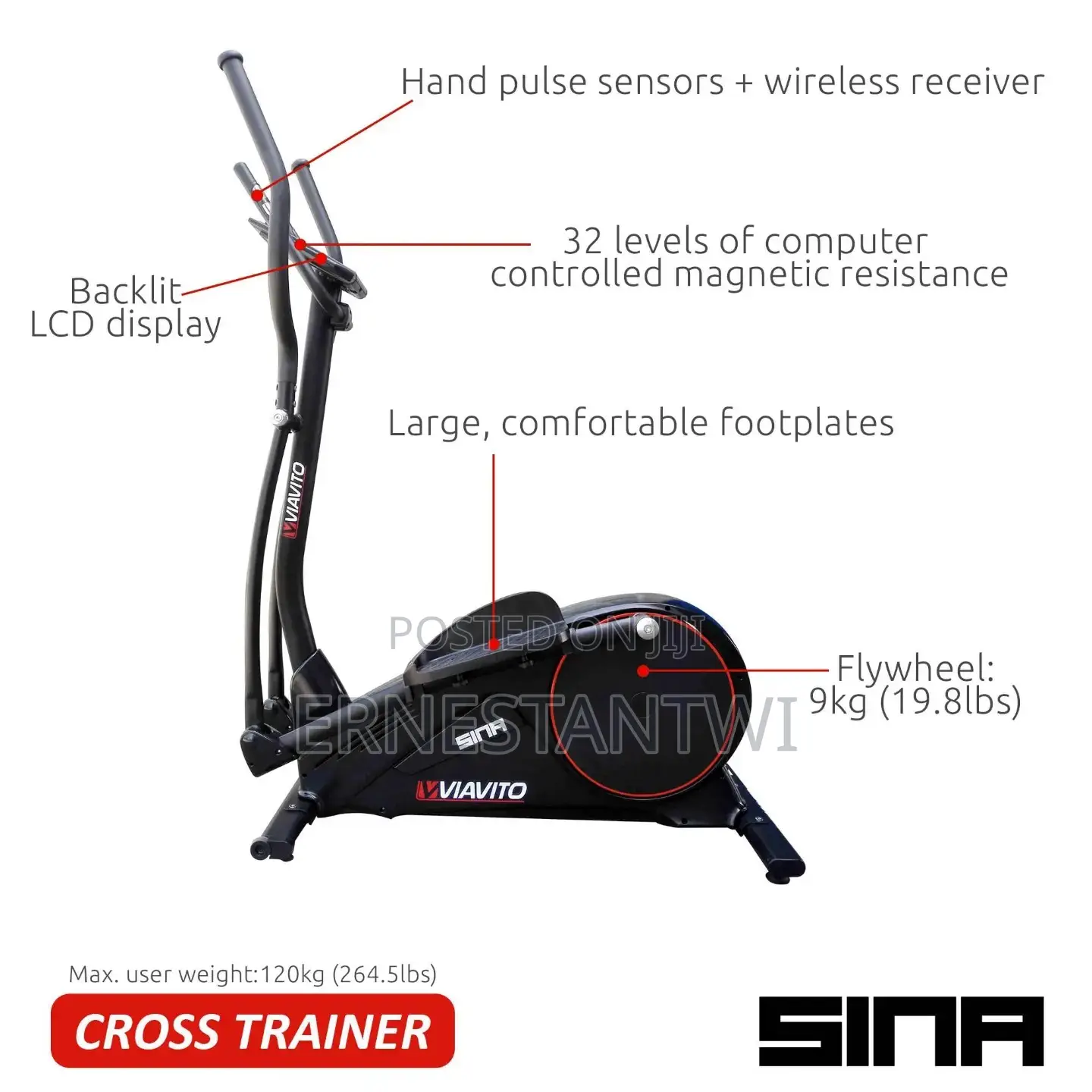 Elliptical Cross Trainer From Viavito, UK