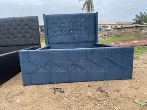 Stylish Blue Double 54x74 Bedframe