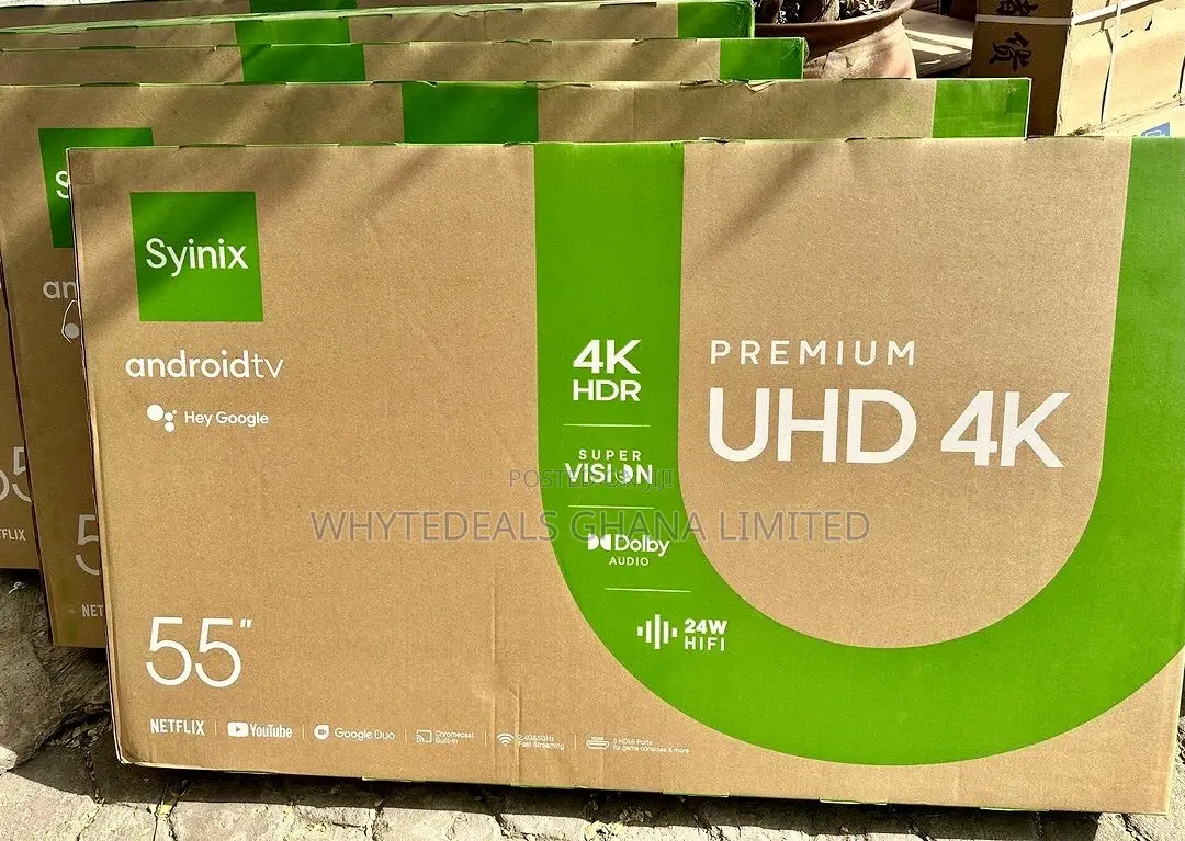 Premium Uhd Frameless Syinix Smart 55” Voice-Assisted TV