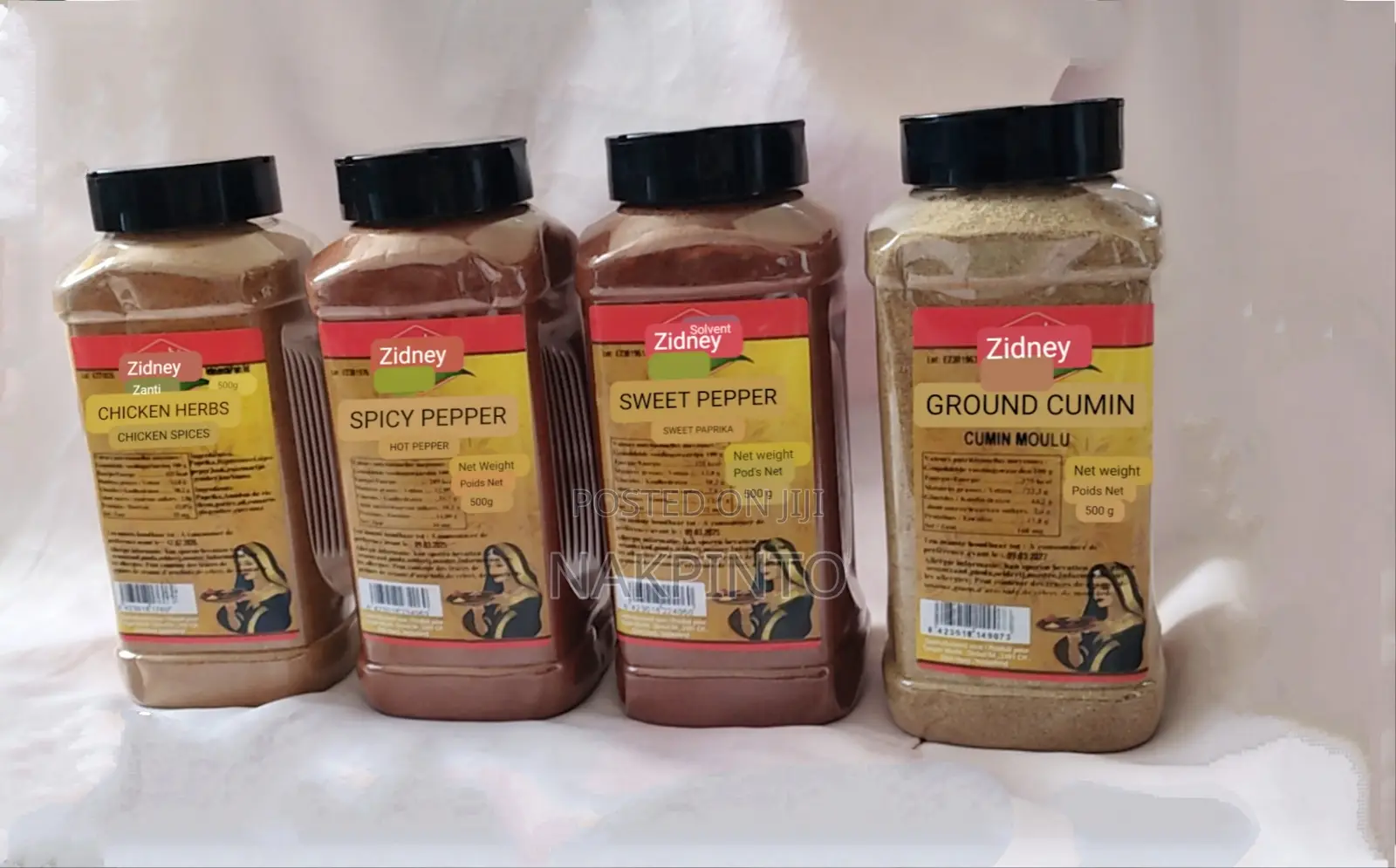 Chicken Herb Mix. Spicy Paprika. Sweet Paprika. Ground Cumin