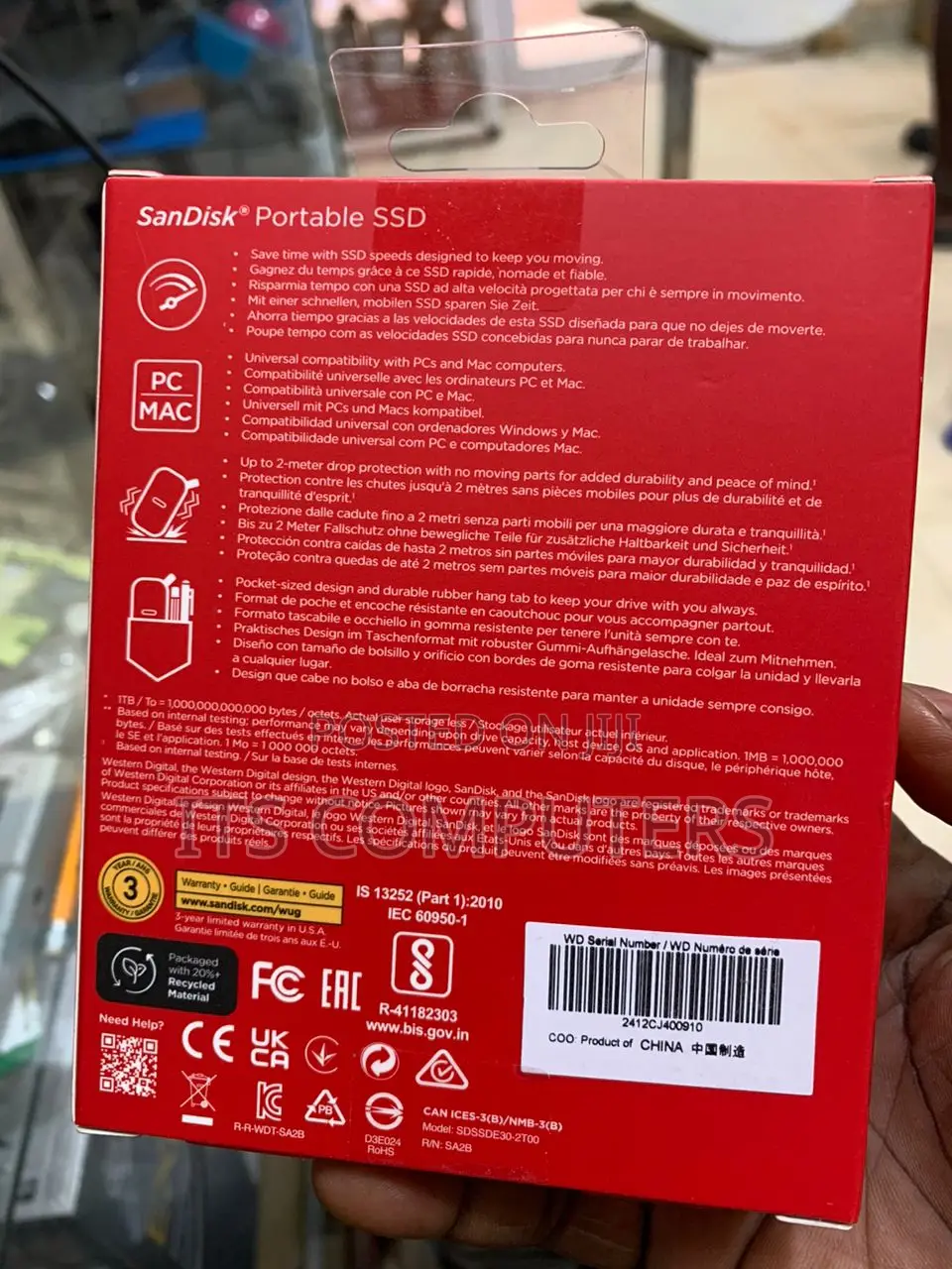 2tb Sandisk Portable SSD 800mbps