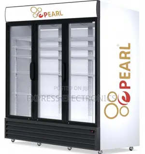 PVC-150 Get a New White Three Doors Pearl Display Fridge.