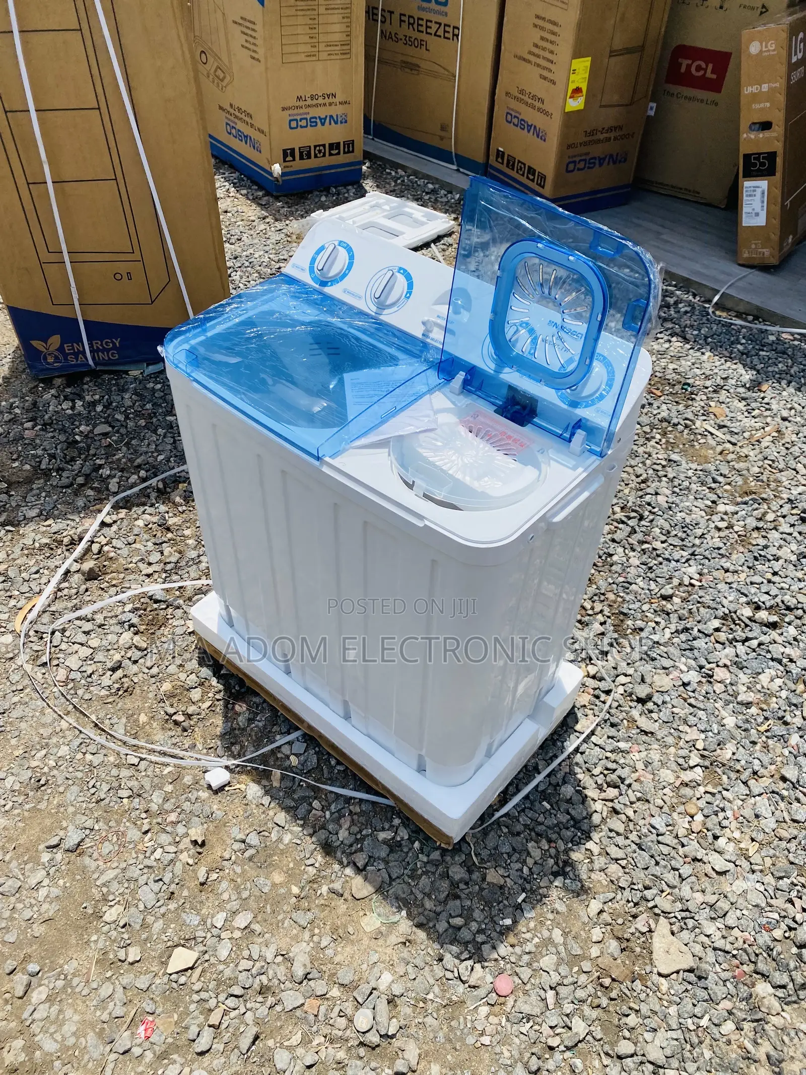 Nasco 7kg Top Load Washing Machine With Transparent Lid.