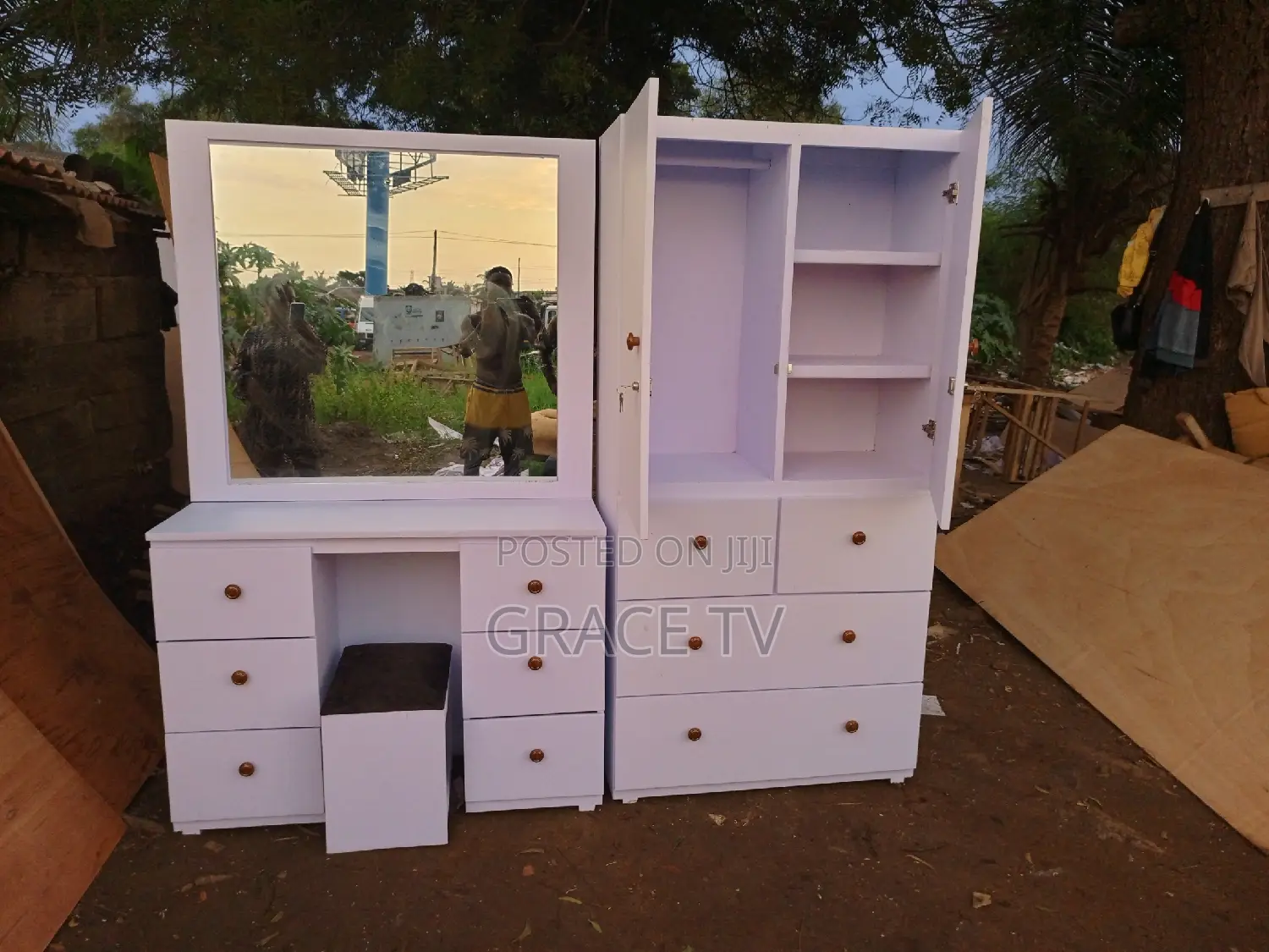 Dressing Mirror and Wardrobe