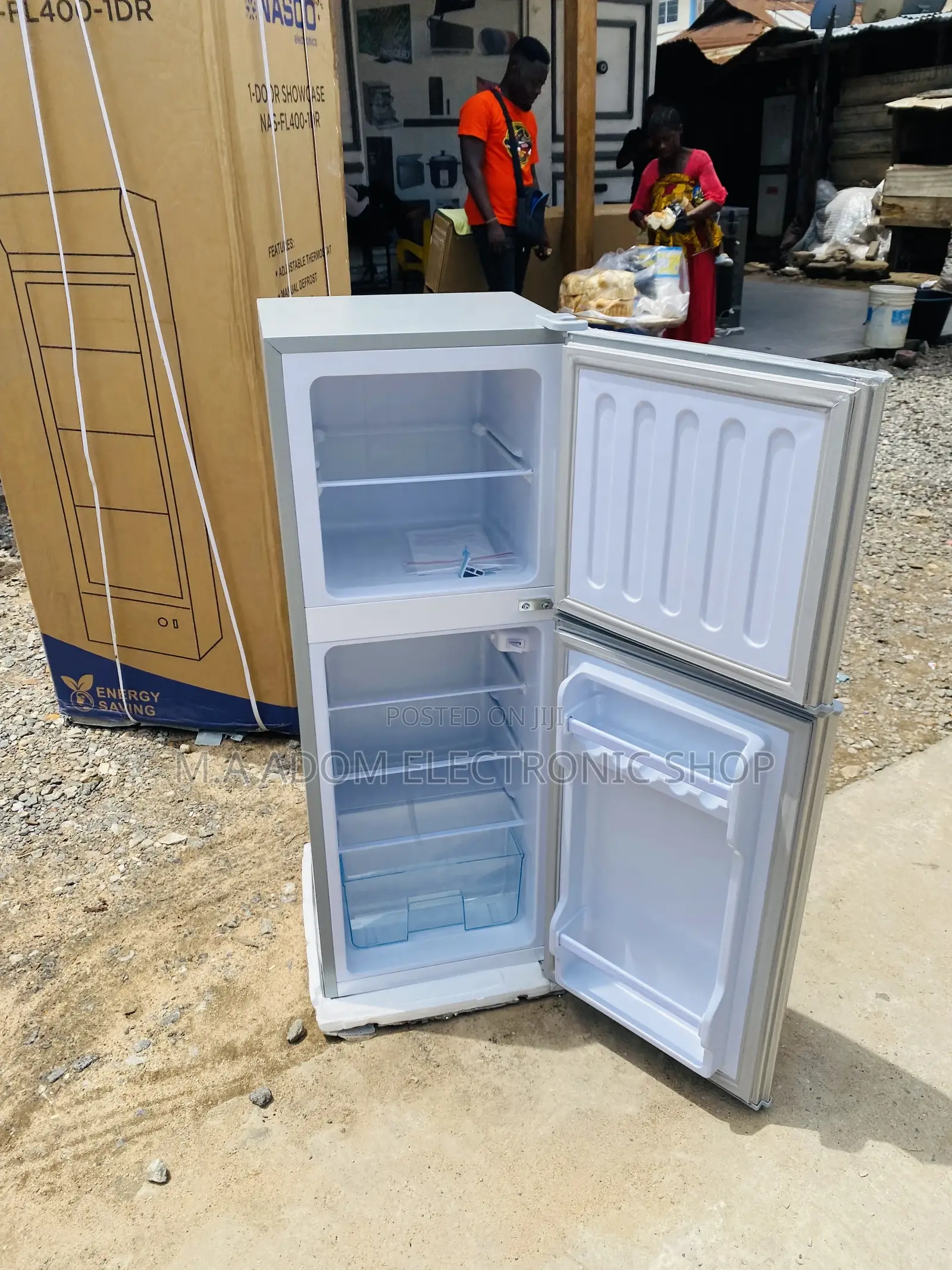 Nasco Double Door Electric Refrigerator(Nasf2-13fl)Gray.