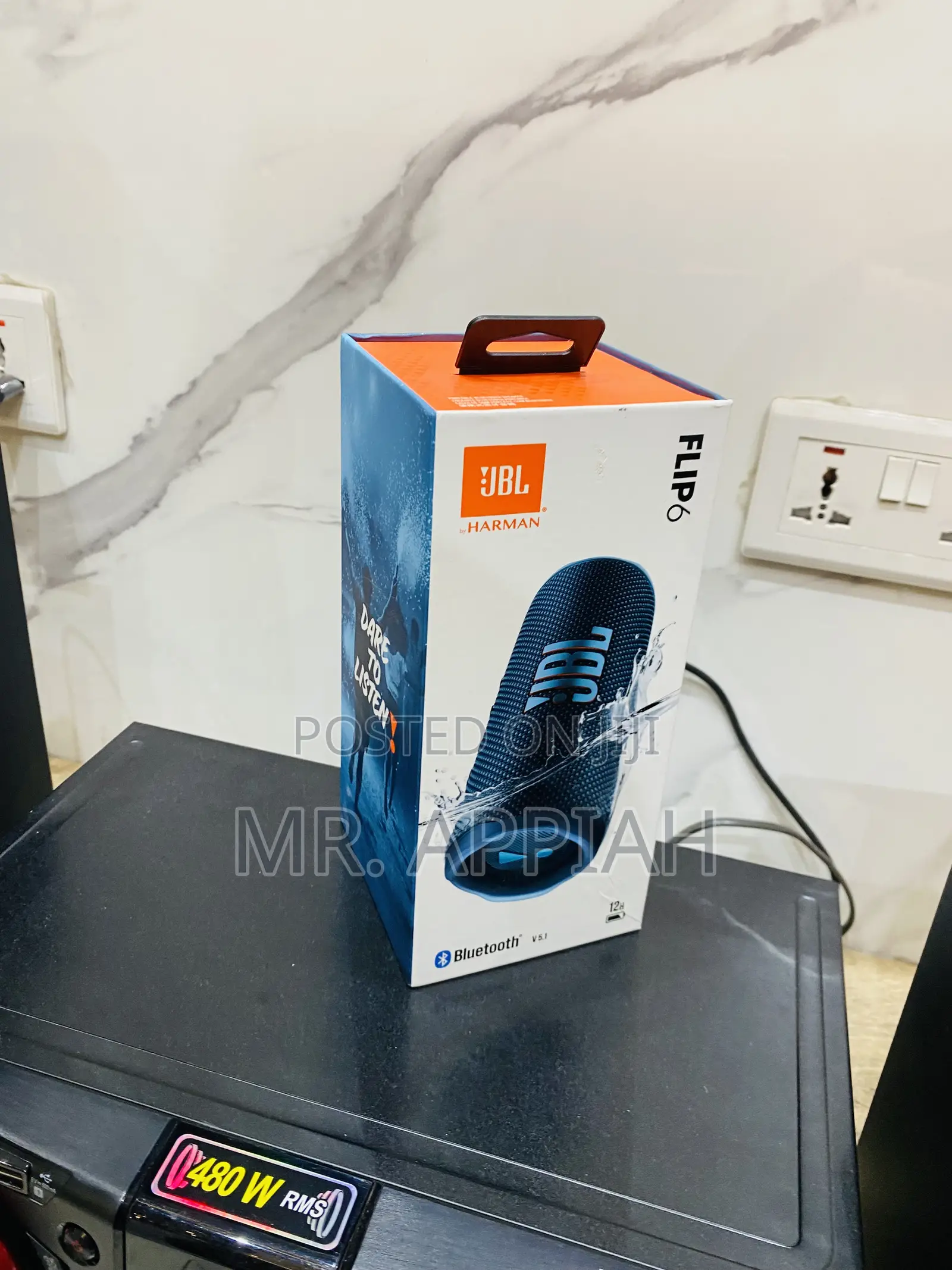 Sleek JBL Flip 6 Portable Wireless Bluetooth Speaker.