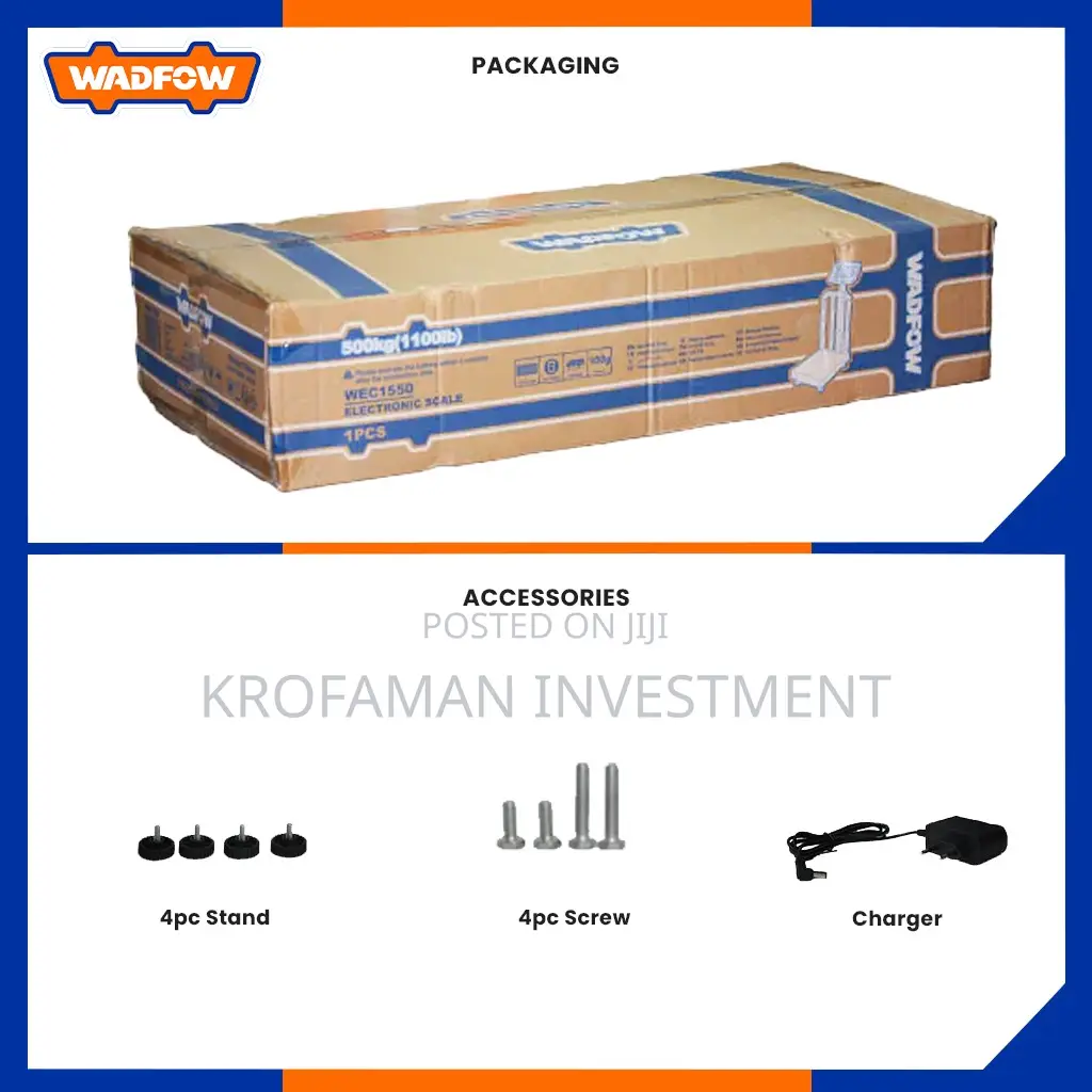 Wadfow 500kg Electronic Scale – Wec1550