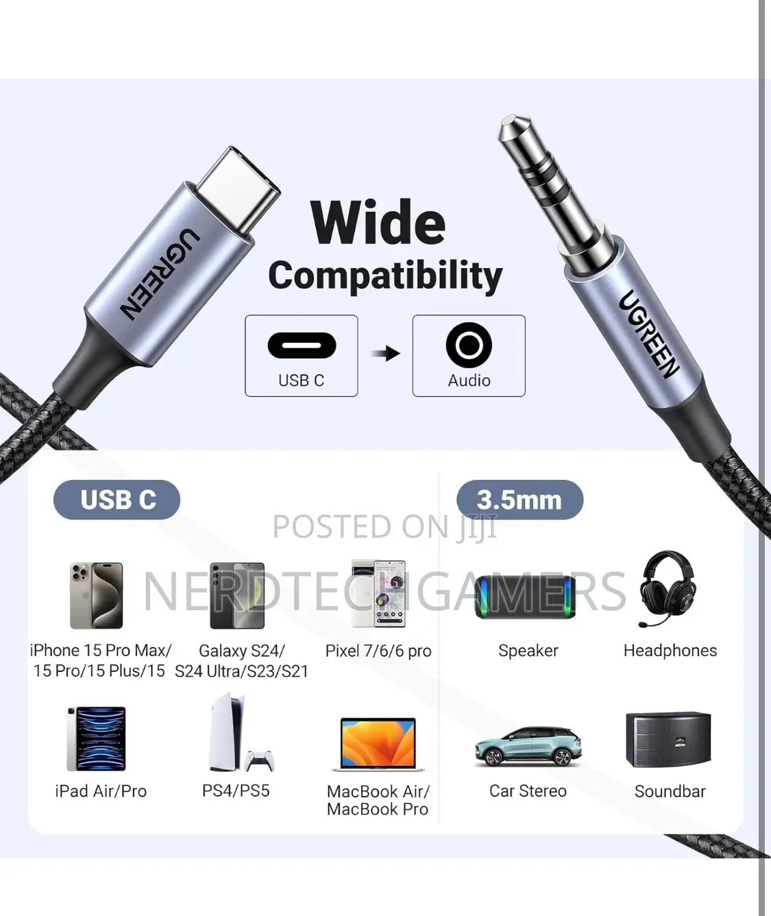UGREEN USB C To 3.5mm Audio Adapter Hi-fi Stereo Type C