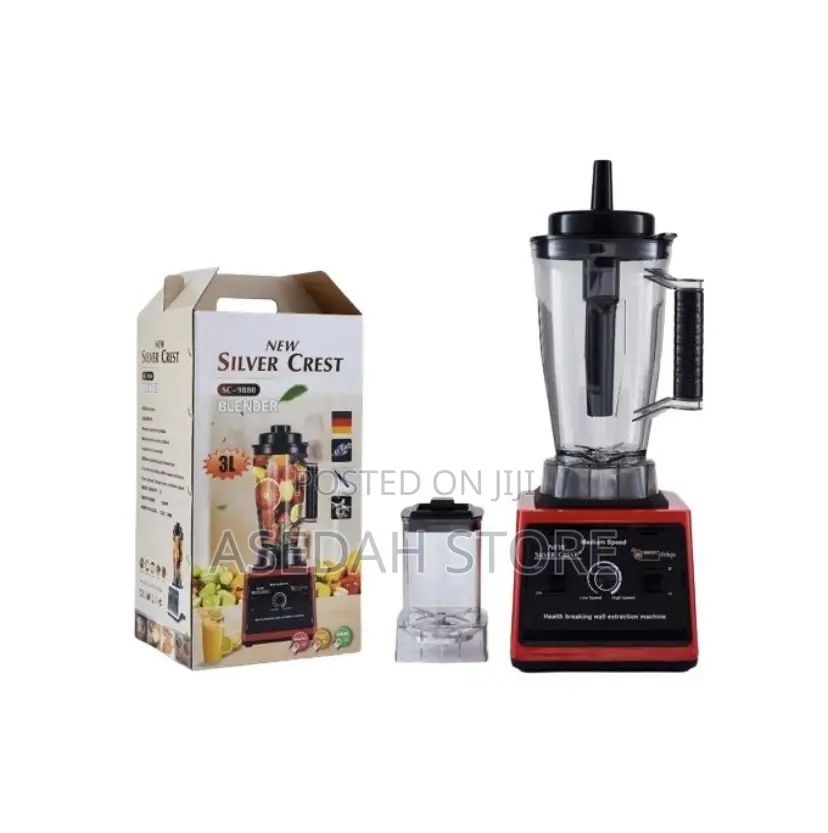 Commercial Blender Red/Black 3L Silver Crest 2 in 1 Double