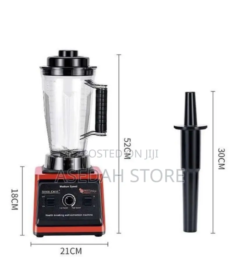 Commercial Blender Red/Black 3L Silver Crest 2 in 1 Double