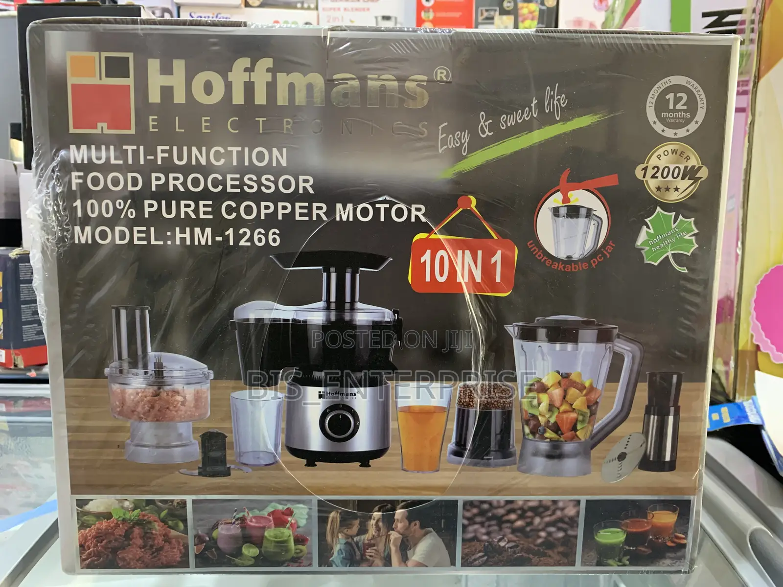 Hoffmans Food Processor 100% Pure Copper Motor