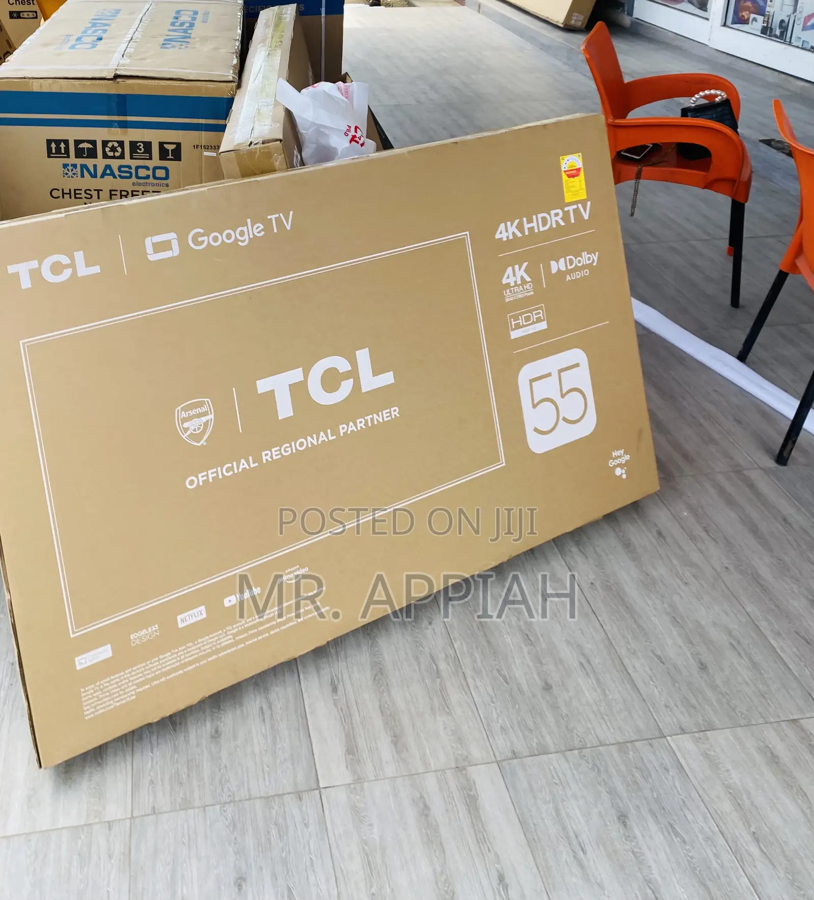 Sleek TCL 55p635 55 Inch Uhd Smart Android Tv(Black).