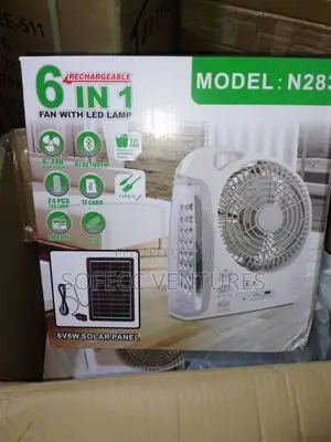 Multifunctional Solar Rechargeable Fan and Led Light