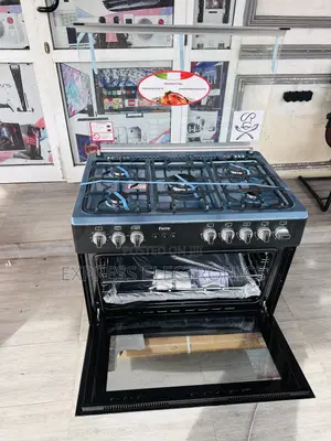 60/90 Gas Cooker Oven Grill 5burner Ferre Black Shine.