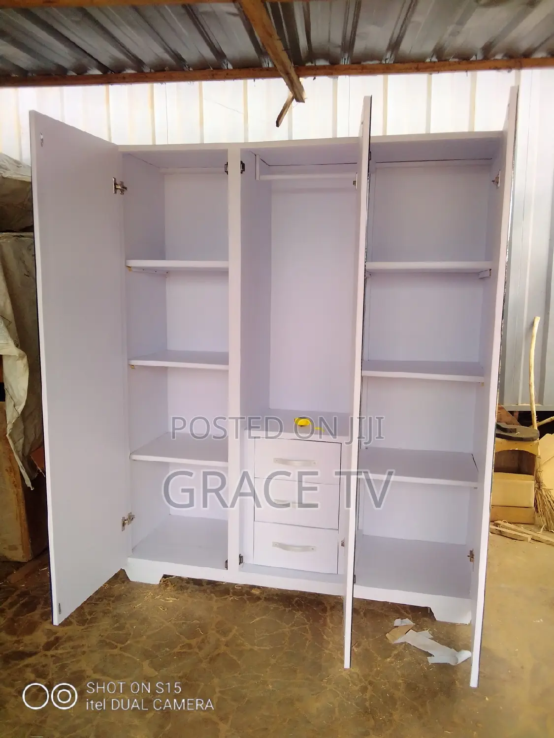 3in1 Wardrobe With Full Mirrors Doors
