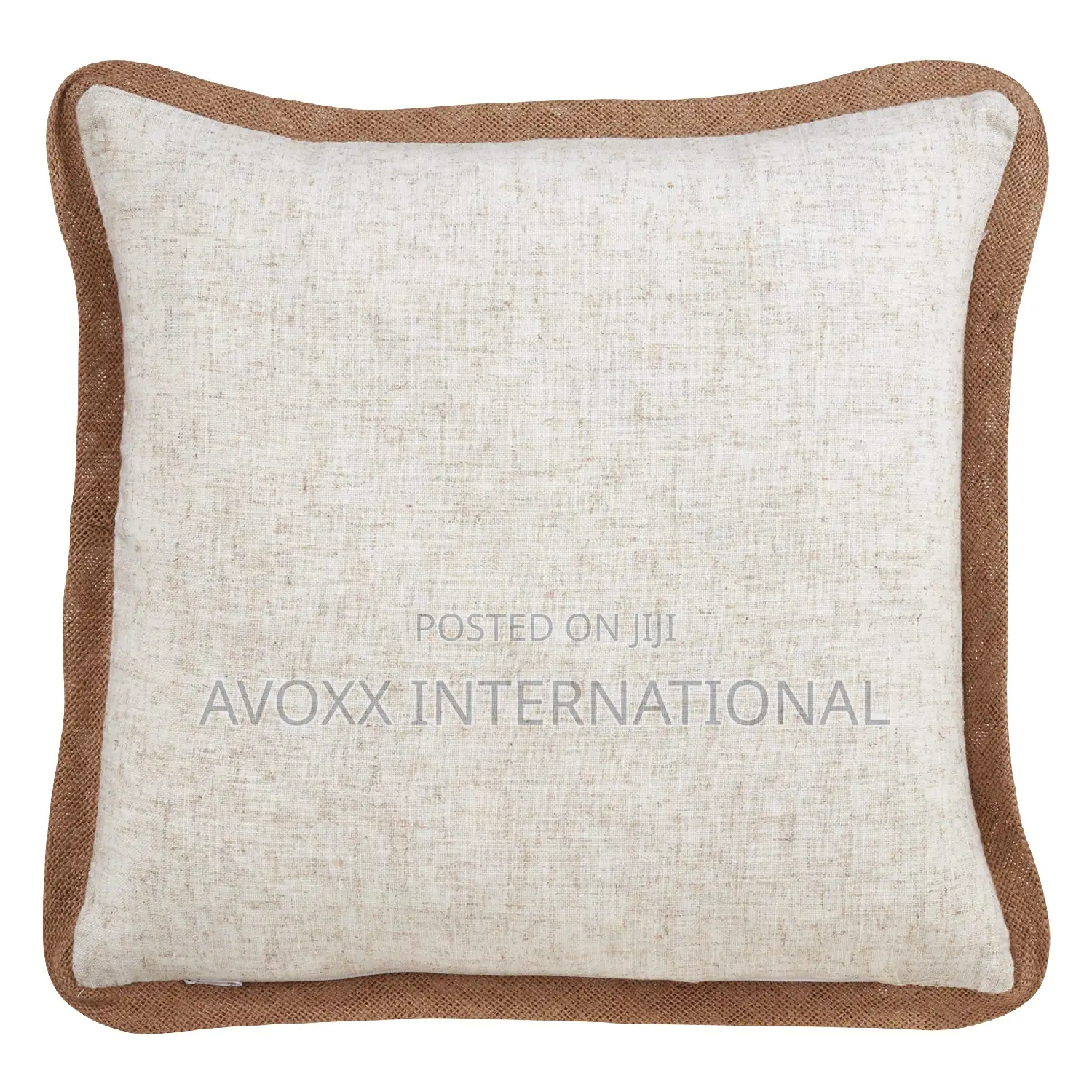 Appliqué Knit Pumpkin Poly Filled Throw Pillow, 16", Natural