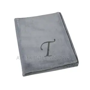 Exquisite Monogram Embroidered Throw Blanket 50" X 60" - T