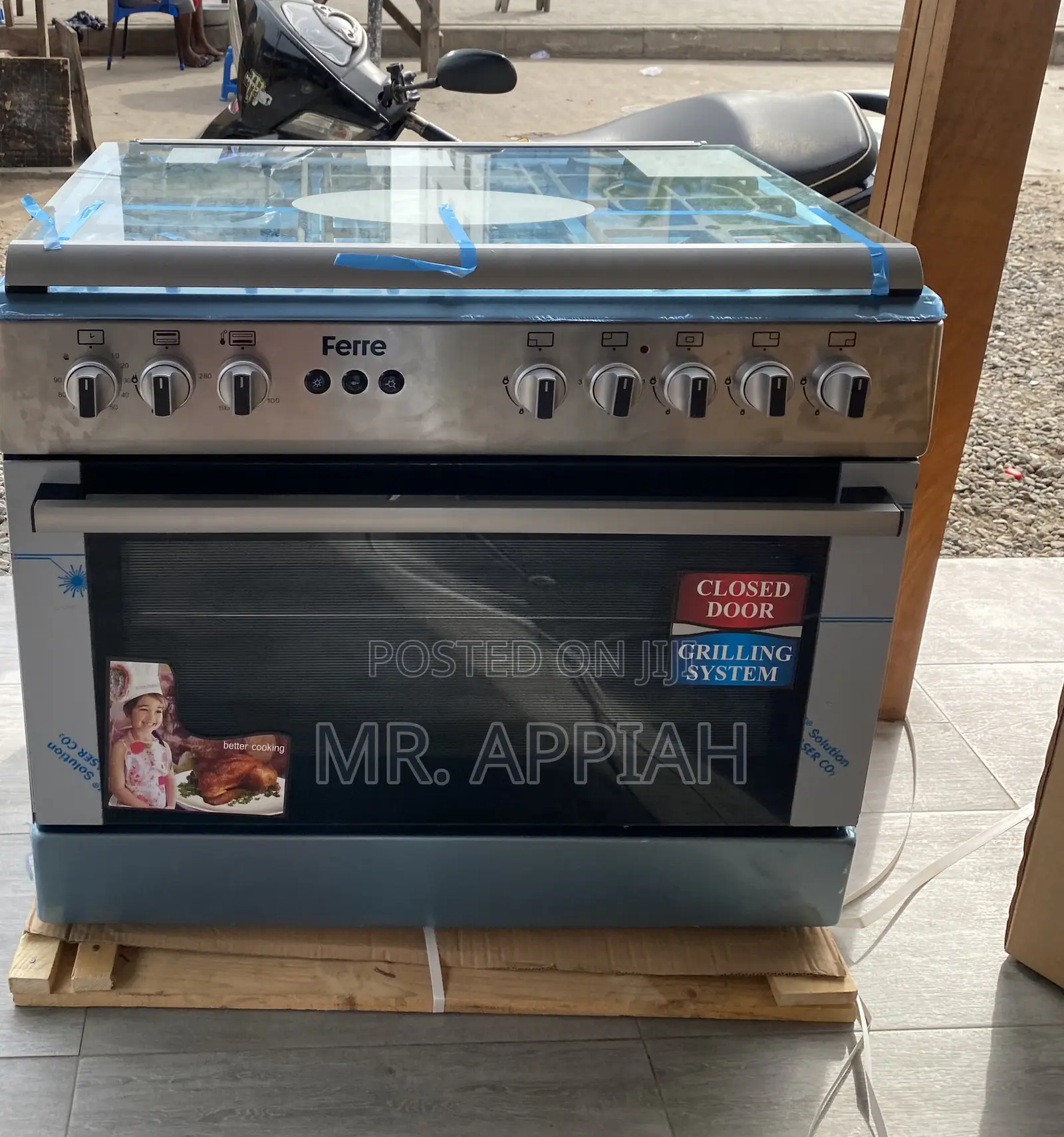 Purchase Original Ferre 90x60 5 Gas Burner With Oven(Gray).