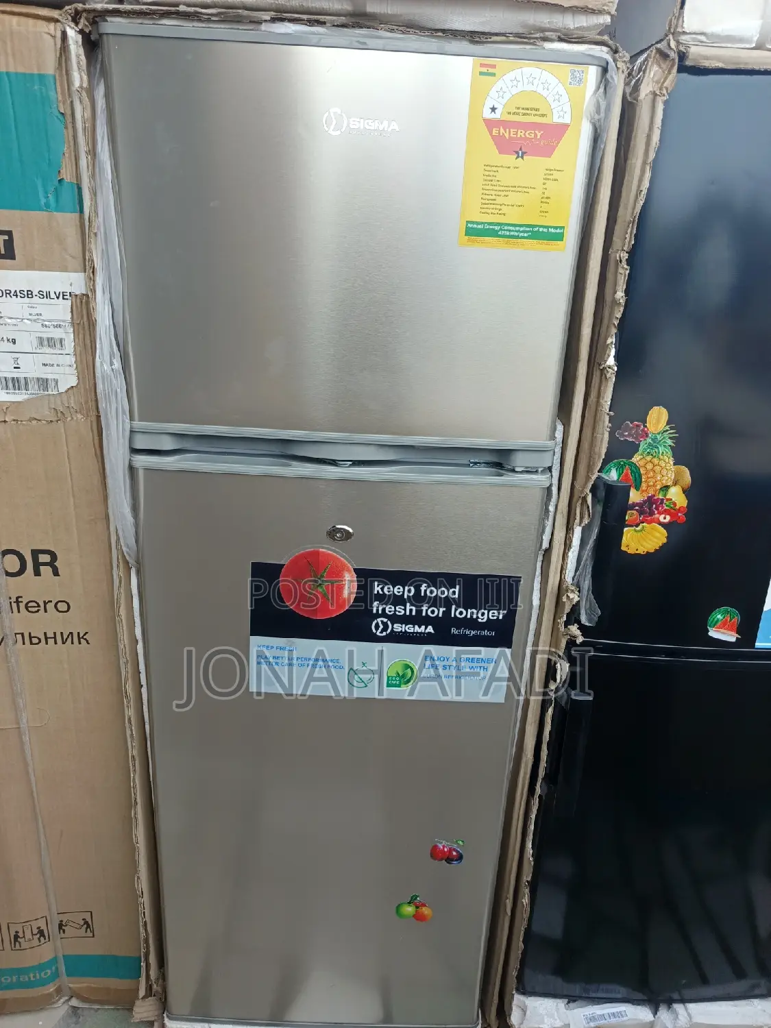 SIGMA 206ltr Double Door Top Freezer Fridge KDSA-220L