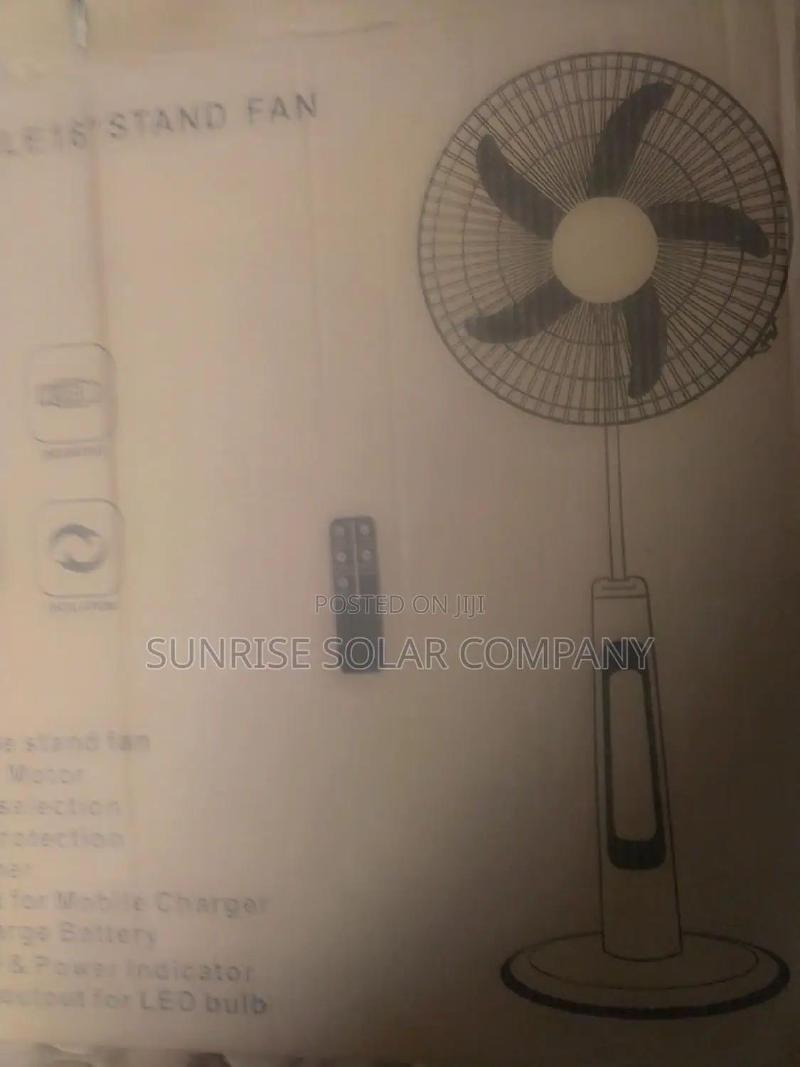 Both Solar And Electricity Rechargeable Fan