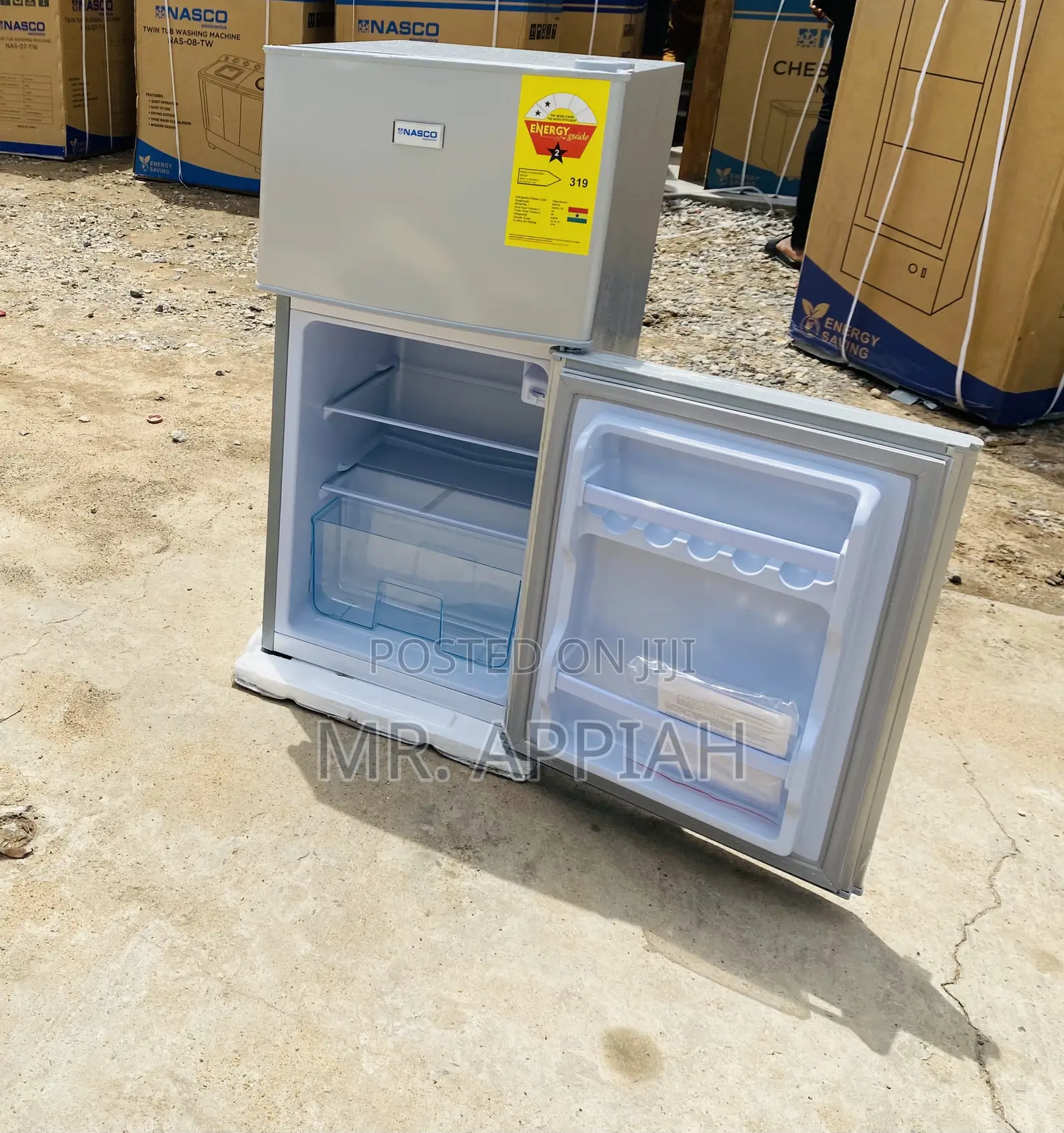 Double Door Nasco Table Top Electric Fridge(Gray)86ltr.