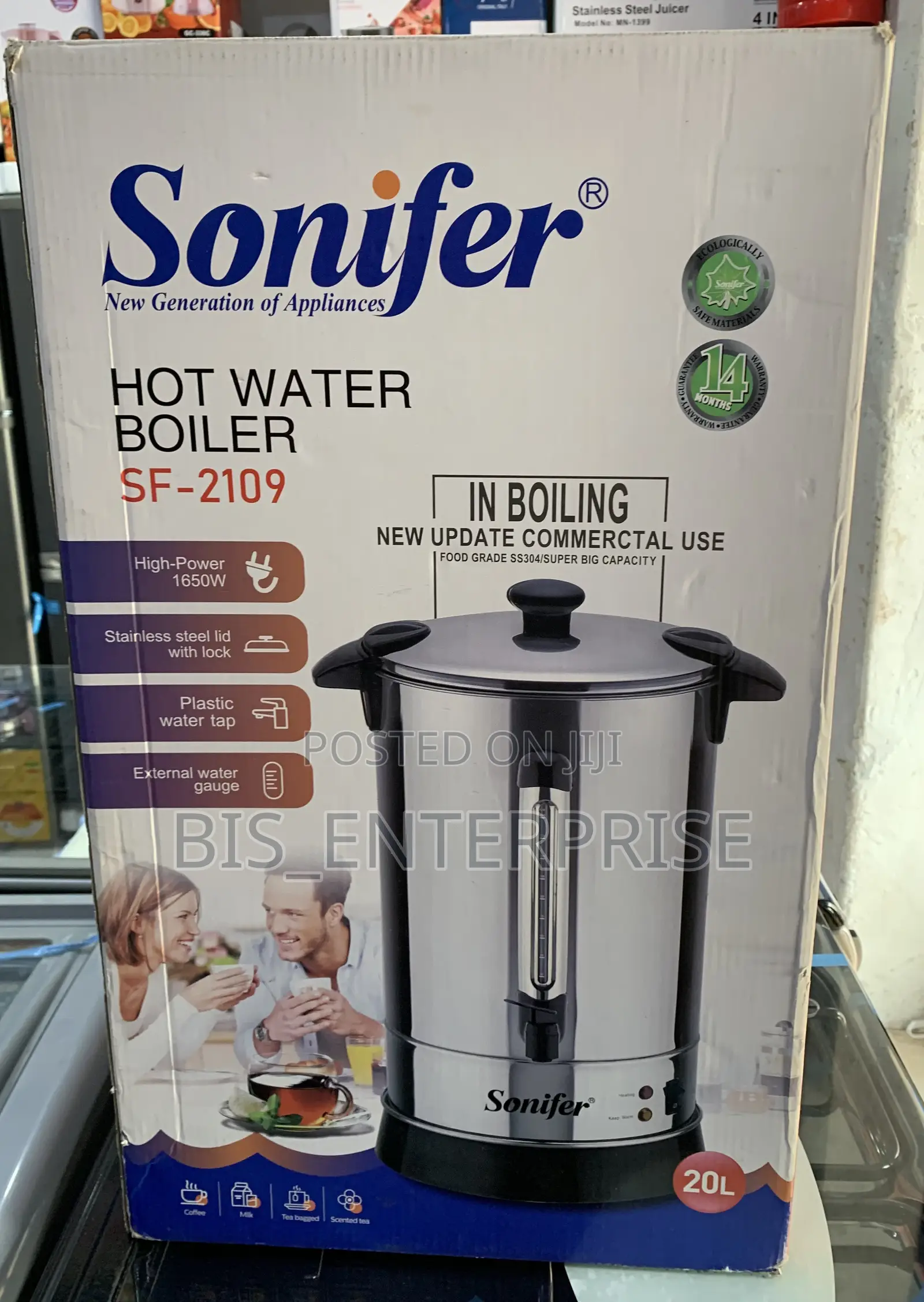 Sonifer Commercial Hot Water Boiler 20 Liters