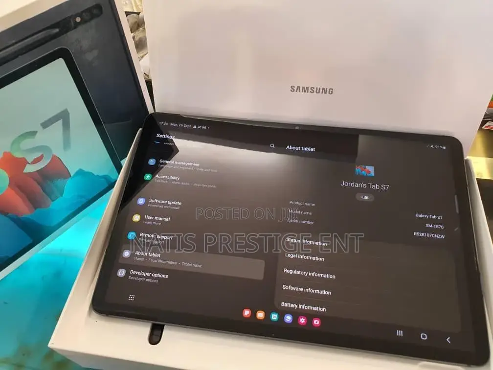 New Samsung Galaxy Tab S7 64 GB Black