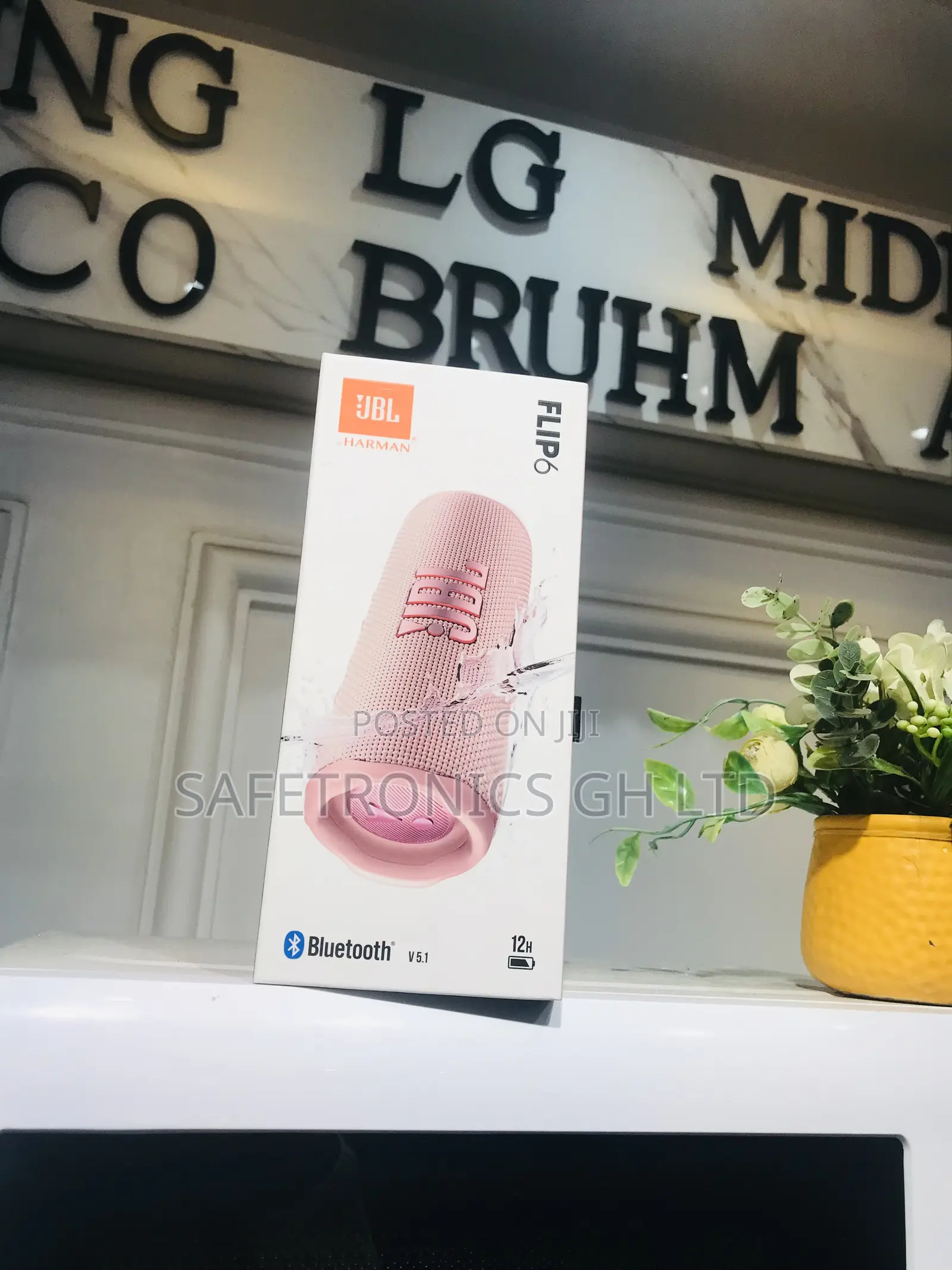 Wireless Bluetooth Pink Electric JBL Flip 6 Speaker