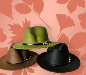 Men and Women Fedora Hat Stylish Hat With Elegant Designs. Black. Vips