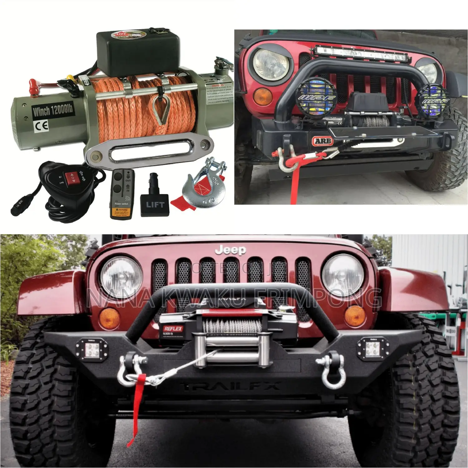 Jeep Wrangler Winch 12000ib Available