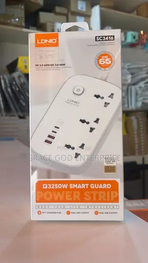 LDNI0 High Wattage Power Strip With 65W Gan Charging