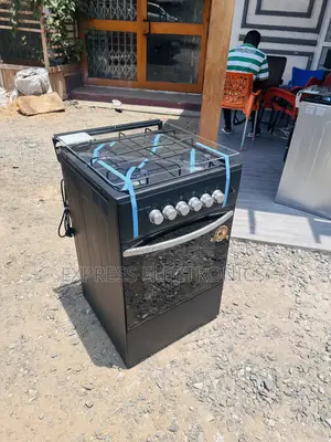 Black Volcano Gas Cooker Oven 4burner 50/50 Freestanding