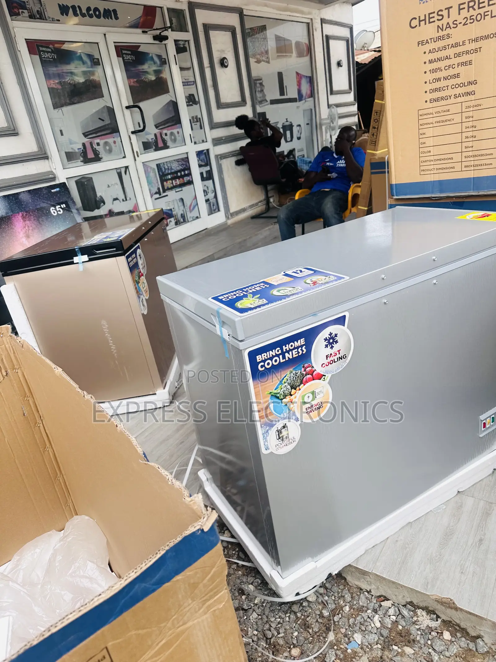 Nas-350gl Single Door Freezer Nasco Grey Color 250L.
