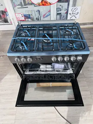 Popular Choice to Buy 5burner Gas Cooker Oven Black 60/90