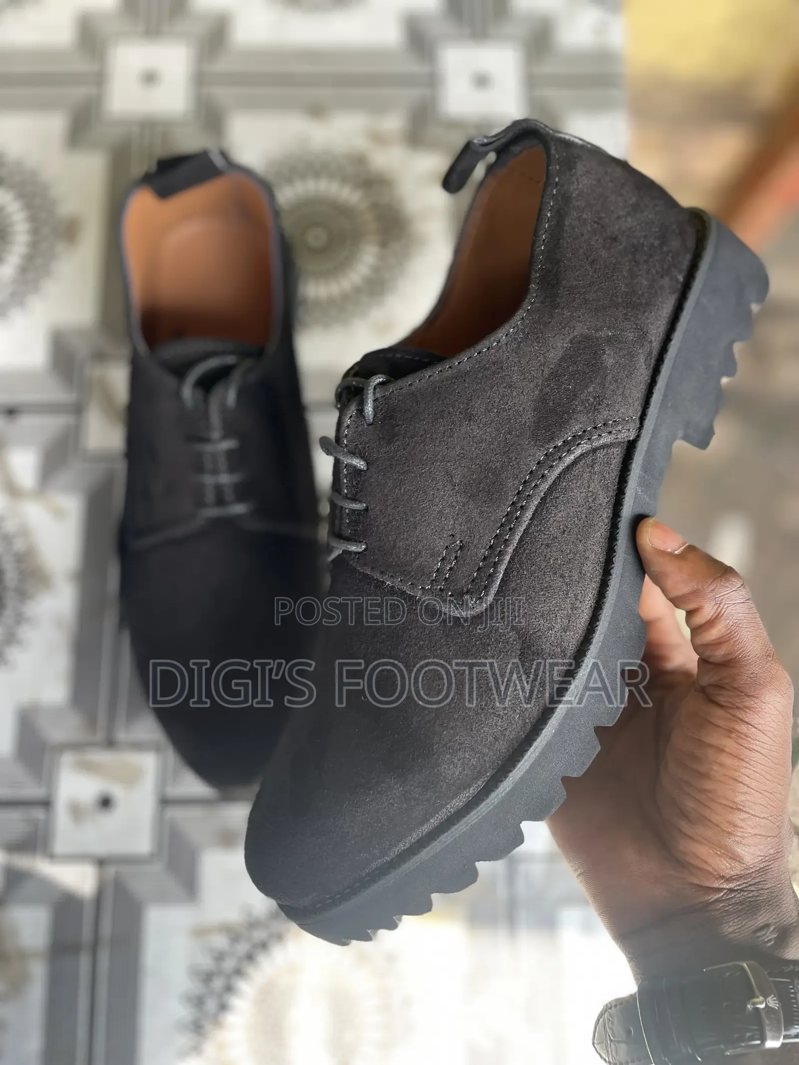 Black Suede Lace Shoes
