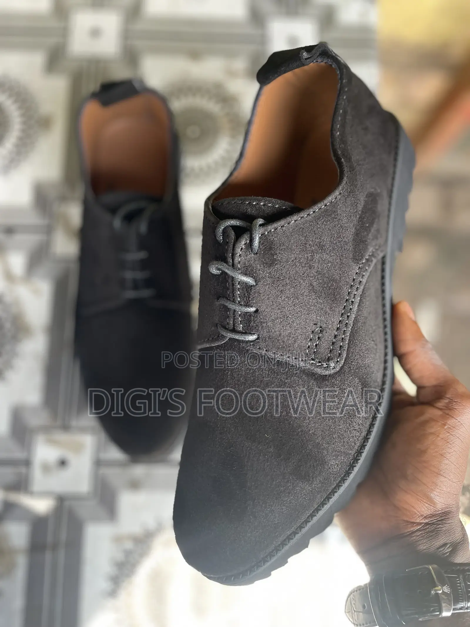 Black Suede Lace Shoes