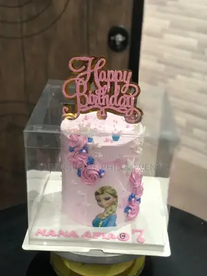 Pink Elsa Theme Cake