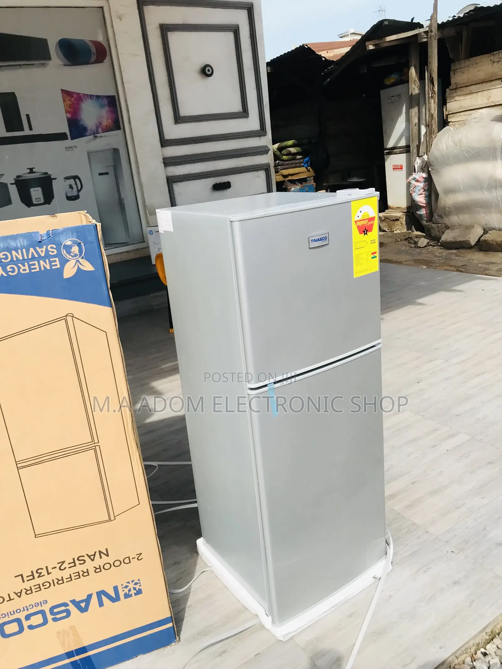 Brand New Nasco Nas2-13fl Double Door Electric Fridge.