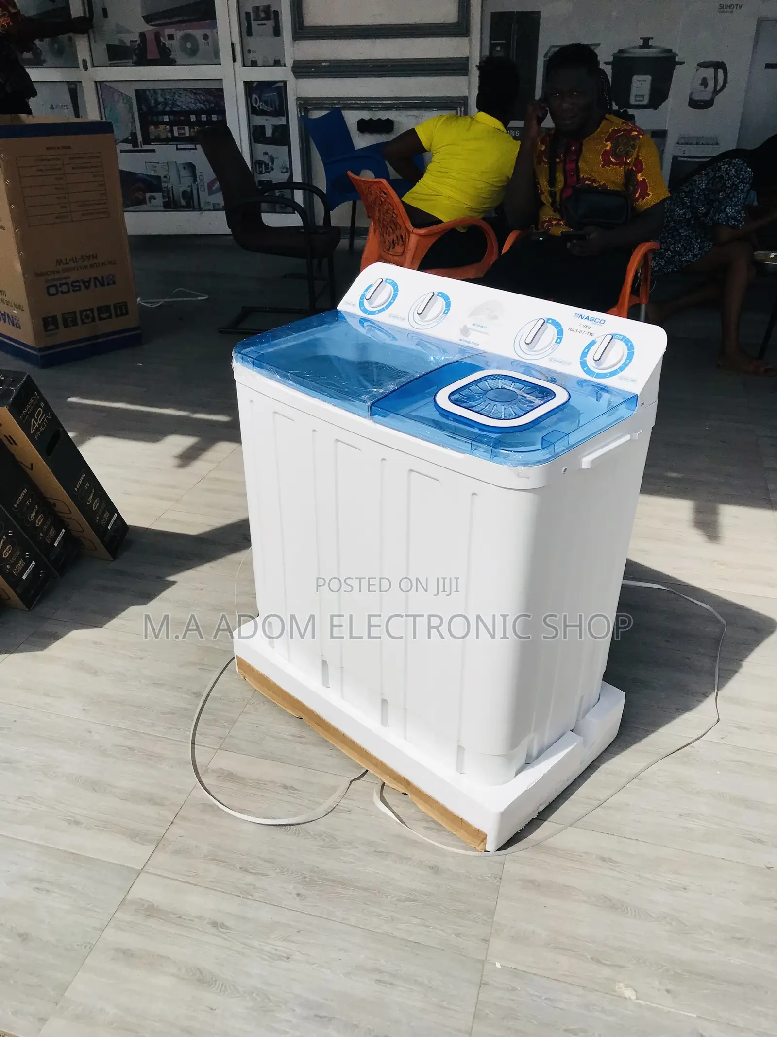 Durable Semi-Automatic Nasco Washing Machine + Spin Dry.