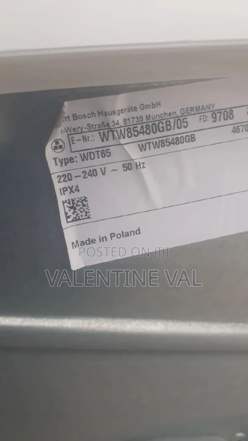Drying Washing Machine Only, Brand Name Bosch, Kg 8