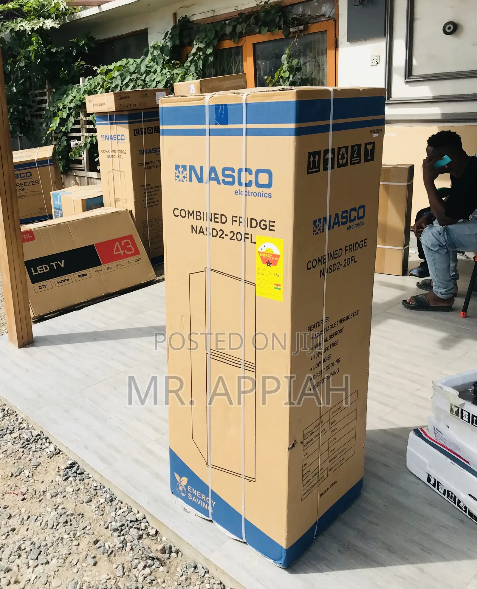 Sleek Design Nasco Double Door Electric Fridge Nas 2-20fl.