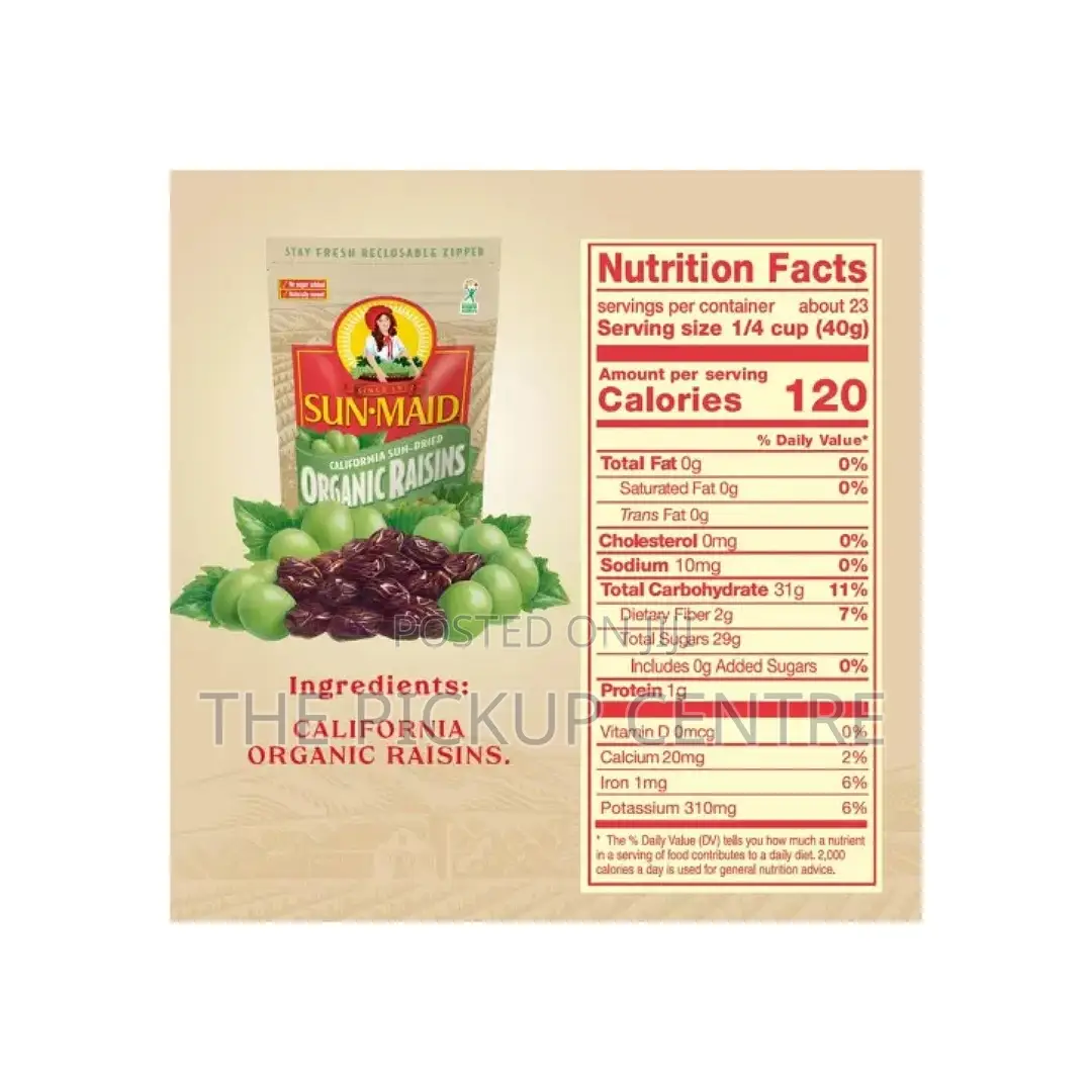 Sunmaid Organic Dried Raisins 1.81kg (150ghs Each)