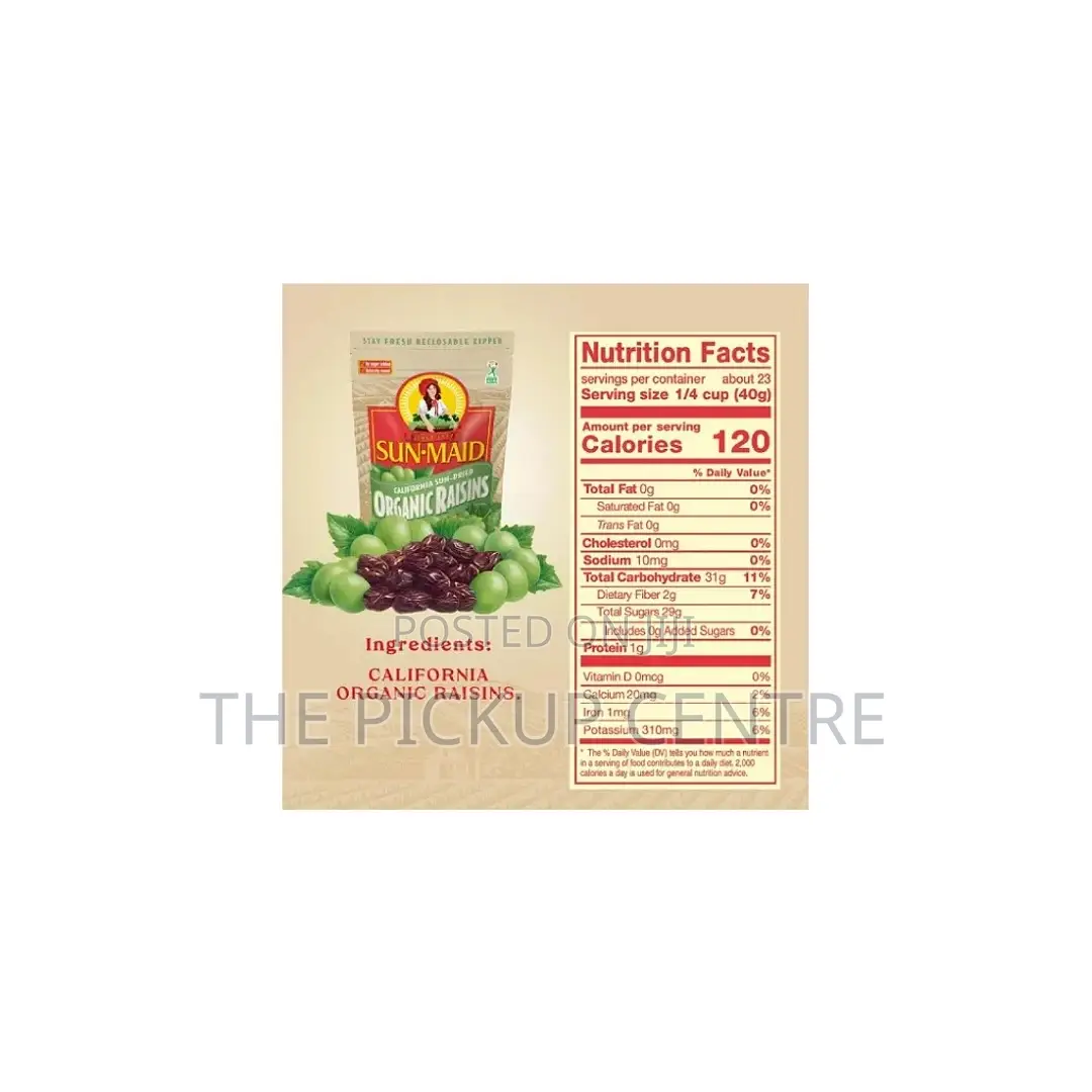 Sunmaid Organic Dried Raisins 1.81kg (150ghs Each)