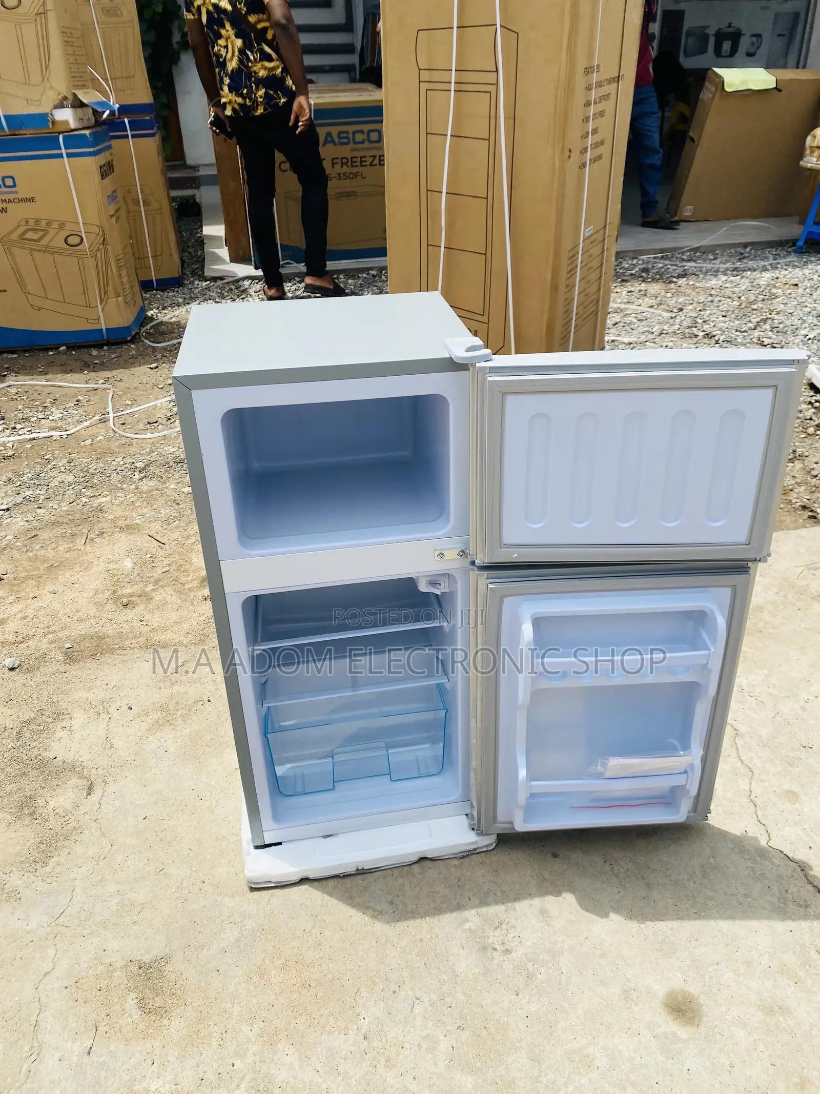 Sleek Nasco Nas F2-11 Bottom Freezer Fridge(Gray).