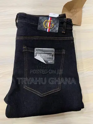 Photo - Original Quality Men's Blue Black Gucci Jeans for Sale