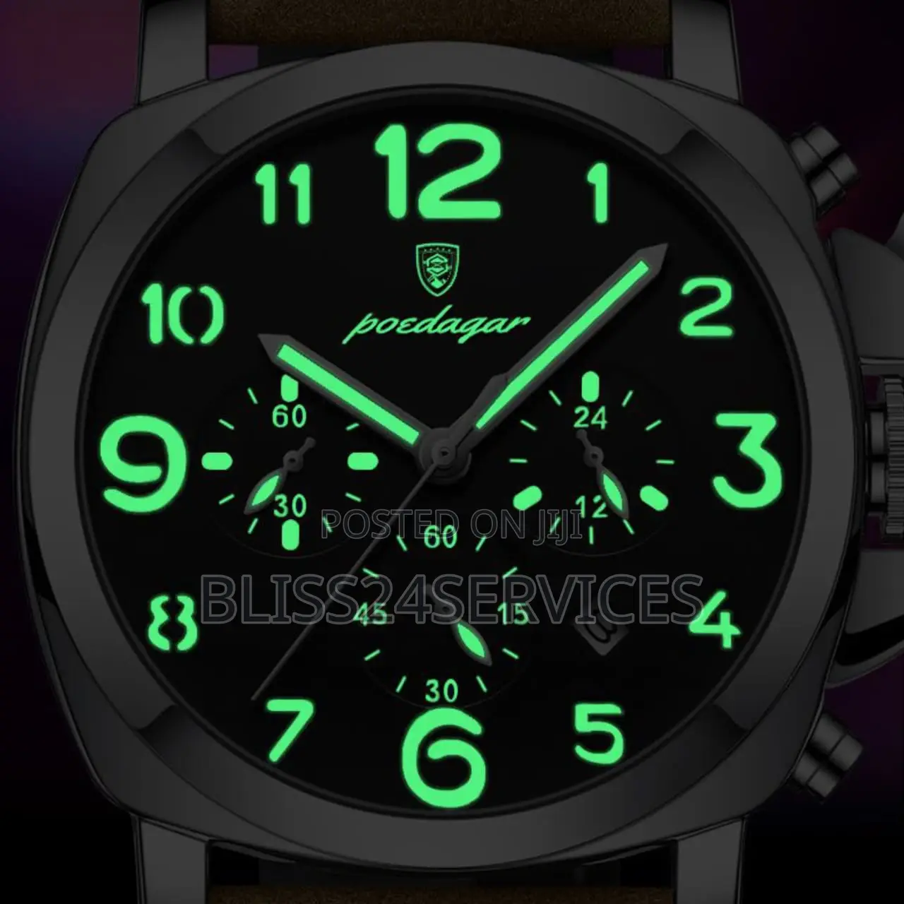Men's Chronograph Leather Watch
