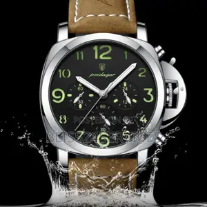 Men's Chronograph Leather Watch